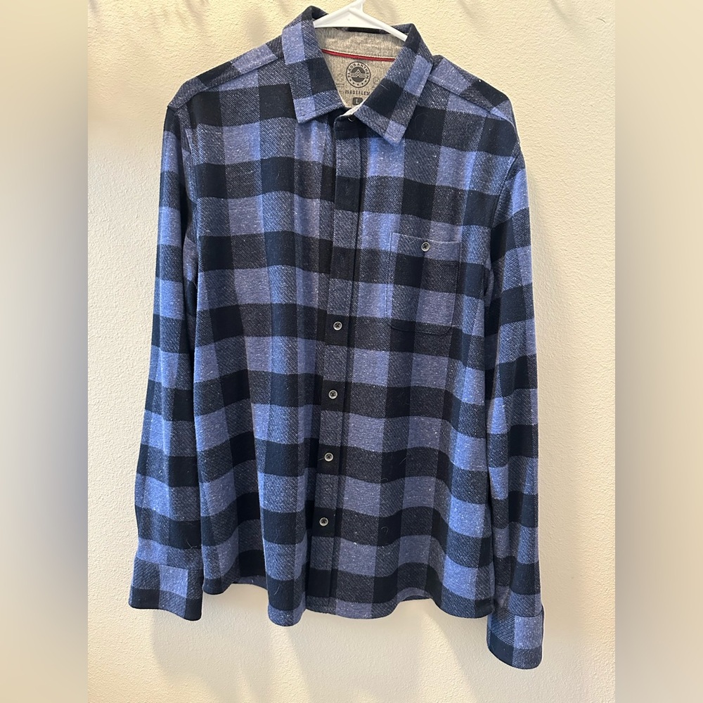 Blue and Black Checkered Men's Shirt